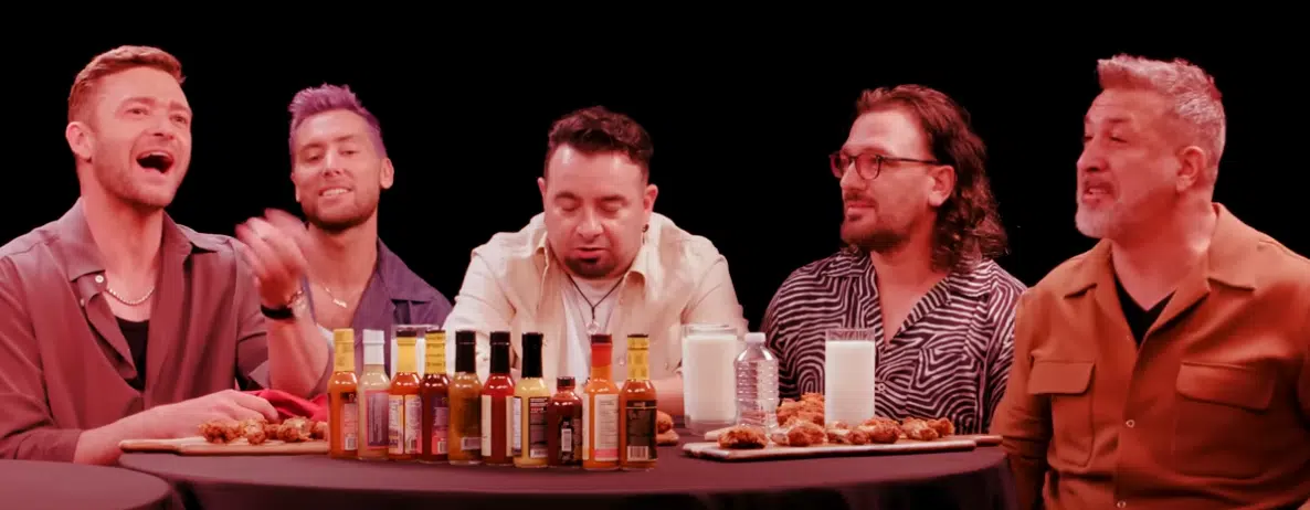 (Hot Ones) *NSYNC Breaks Another Record While Eating Spicy Wings