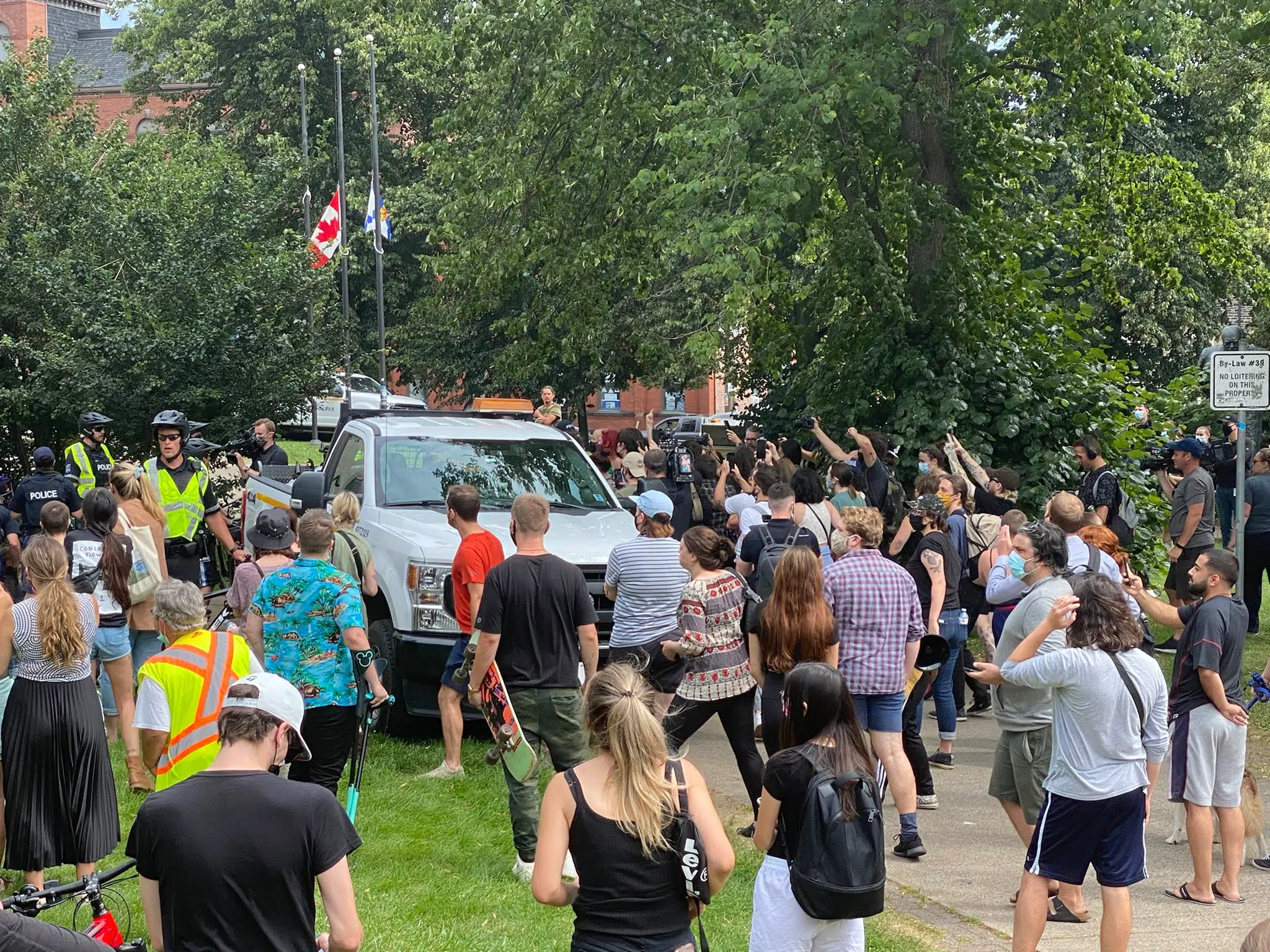 Chaos in downtown Halifax as protesters clash with police over crisis shelters