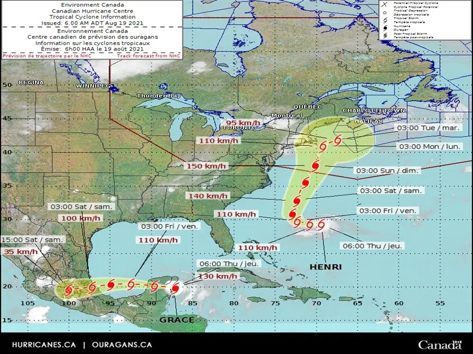 N.S. under tropical cyclone information statement due to Henri