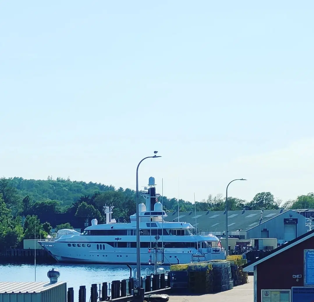 A 70 Million Dollar Yacht Visits Lunenburg!