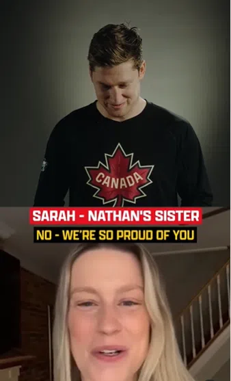 Nathan MacKinnon's Sister Sarah Sent Him A Special Message - Video