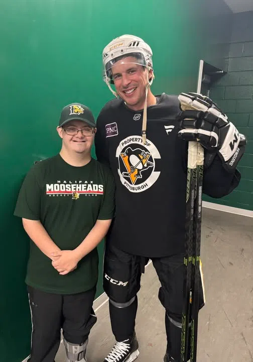 Halifax Mooseheads Assistant Equipment Manager Meets Hockey Idol