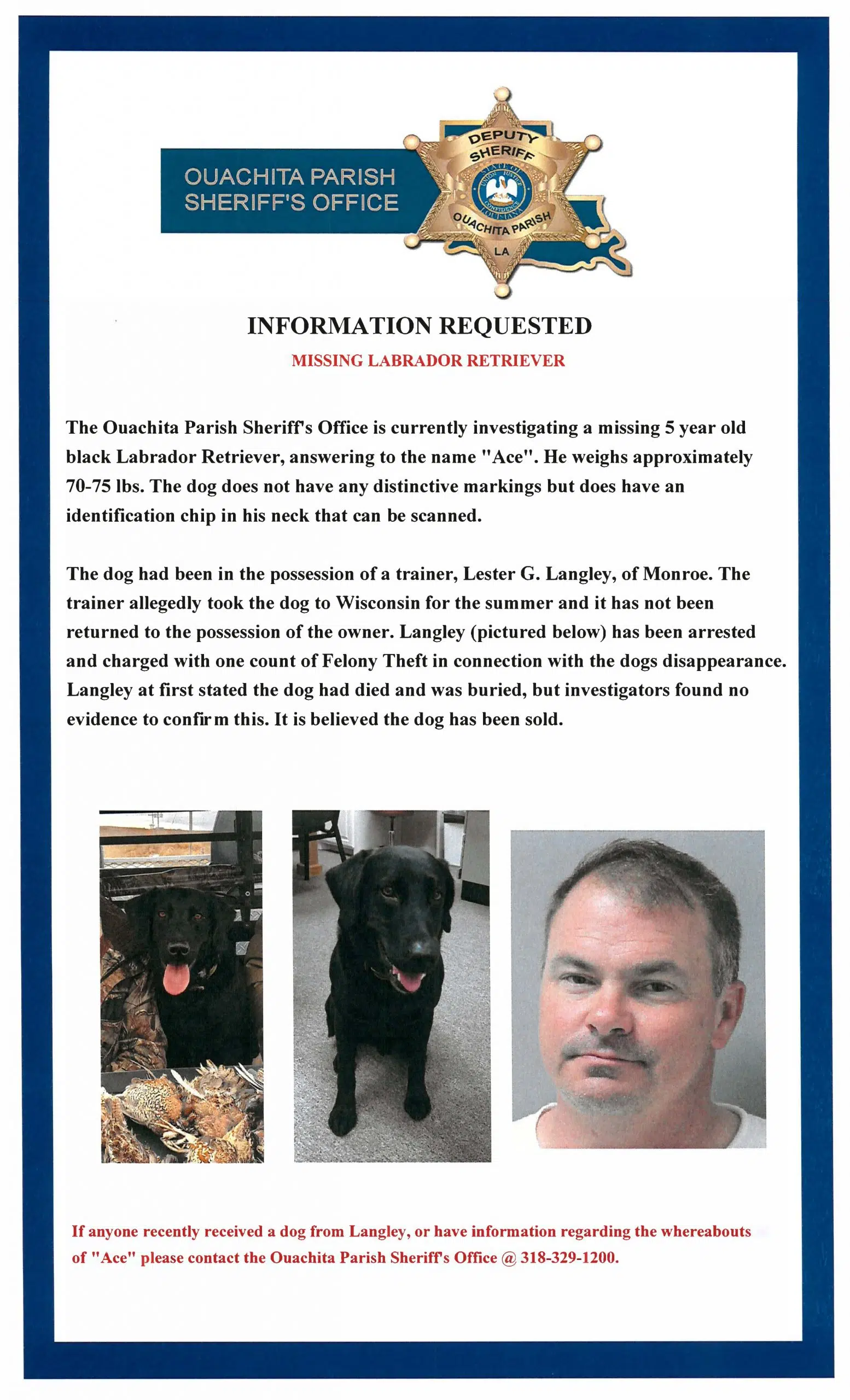 Dog trainer allegedly fakes dog's death