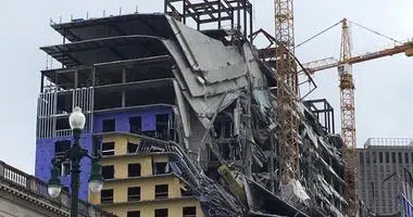 Update: Controlled explosives to be used to bring down damaged crane towers at Hard Rock Hotel site delayed until Saturday