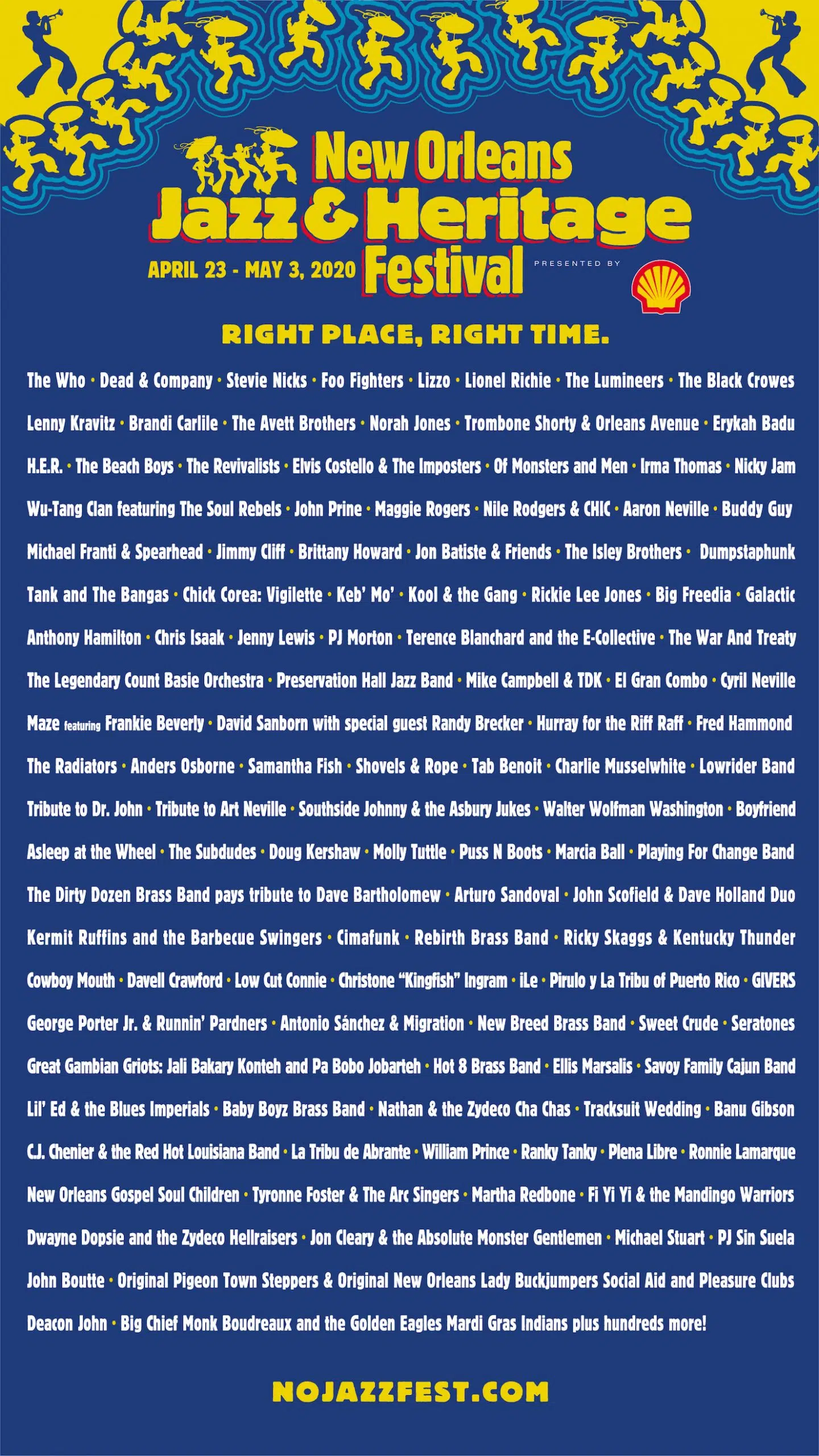 The Jazz Fest 2020 lineup is in!