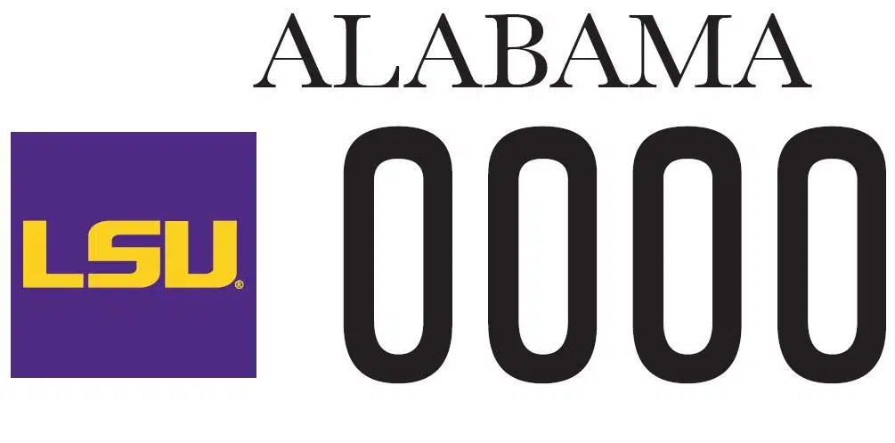 LSU themed license plate coming soon to Alabama