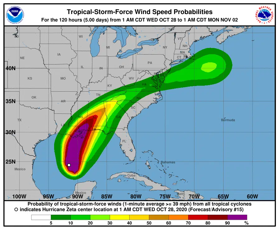 Southeast Louisiana now bracing for a Category Two Hurricane