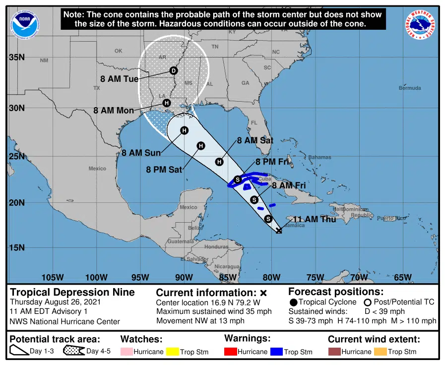 Louisiana could be threatened by a major hurricane