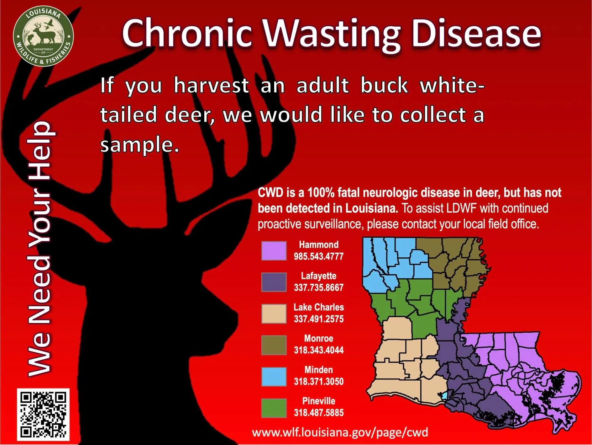 Hunters and taxidermists can win gift cards for submitting samples from mature bucks as the state checks for chronic wasting disease