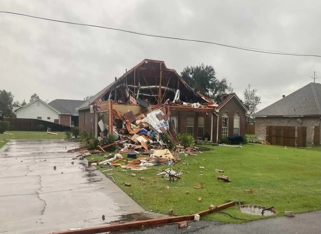 Over two dozen homes and businesses damaged by EF-2 tornado south of Lake Charles