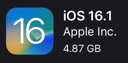 Apple updates it's newest iOS to version to 16.1