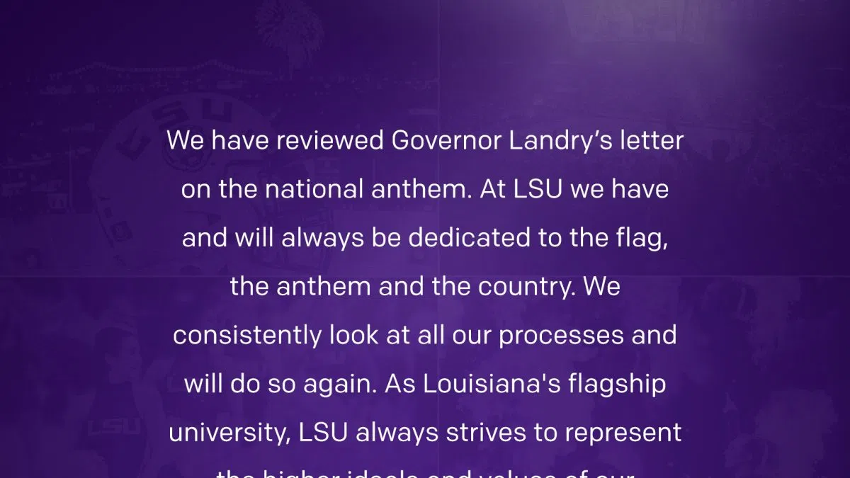 LSU AD Scott Woodward responds to Governor Landry’s push for national