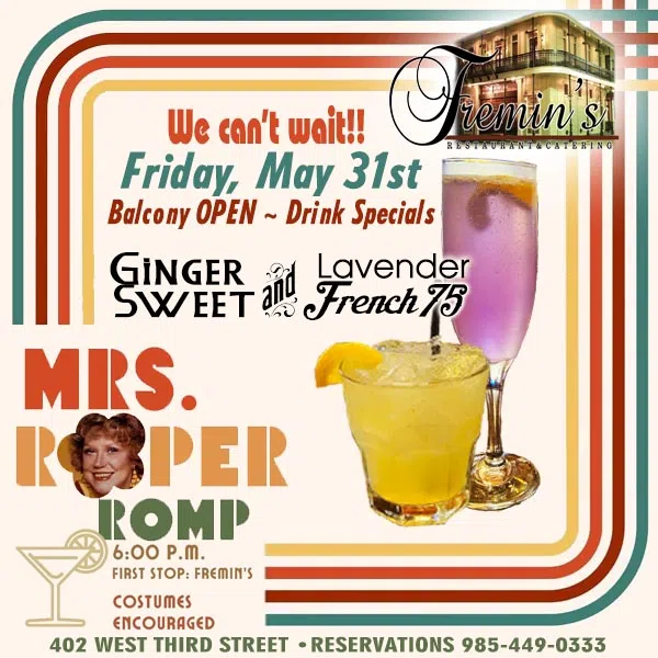 Mrs. Roper to Romp in Thibodaux and Shreveport Friday