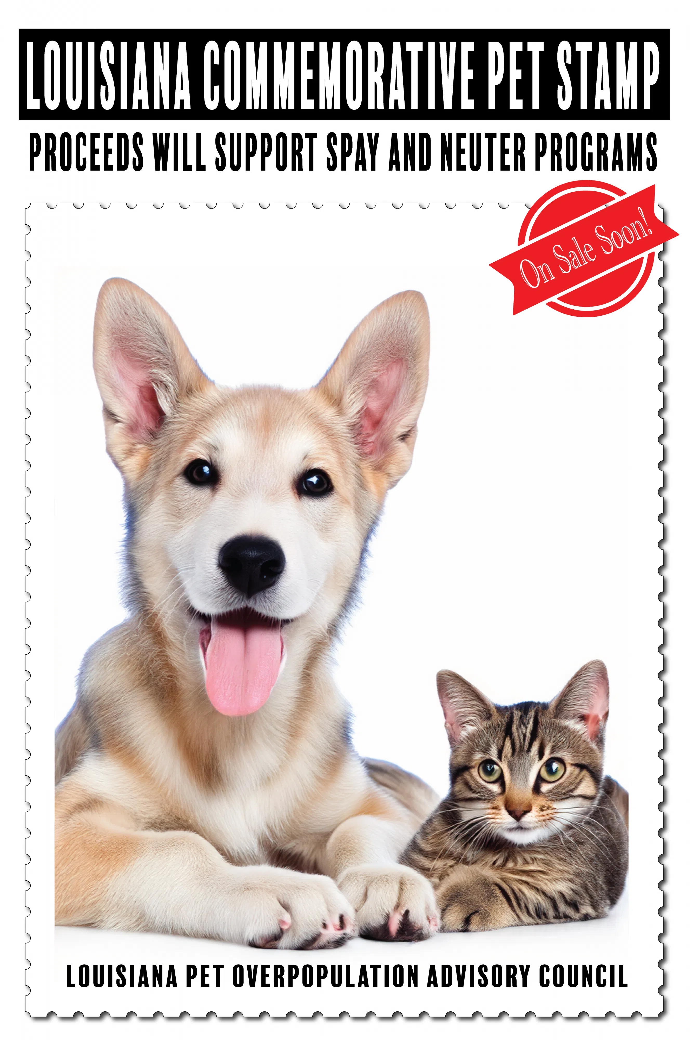 Commemorative pet stamps designed to help with overpopulation