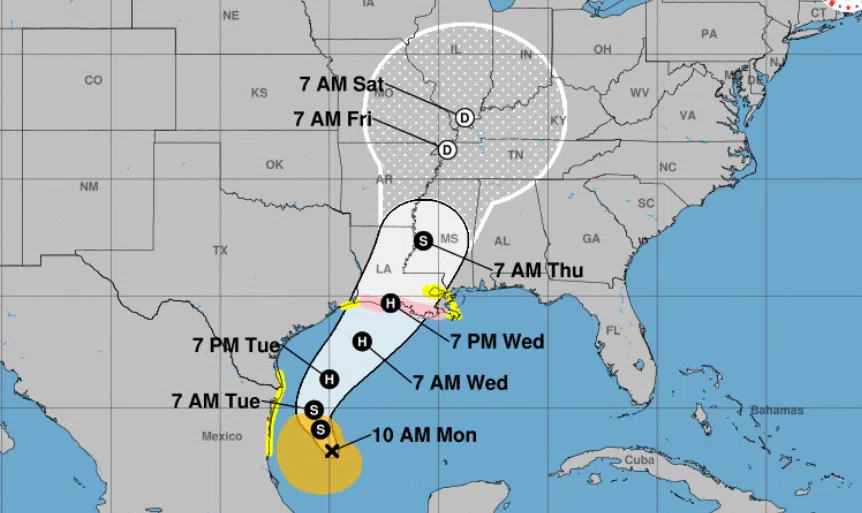 Tropical Storm Francine expected to make Louisiana landfall Wednesday