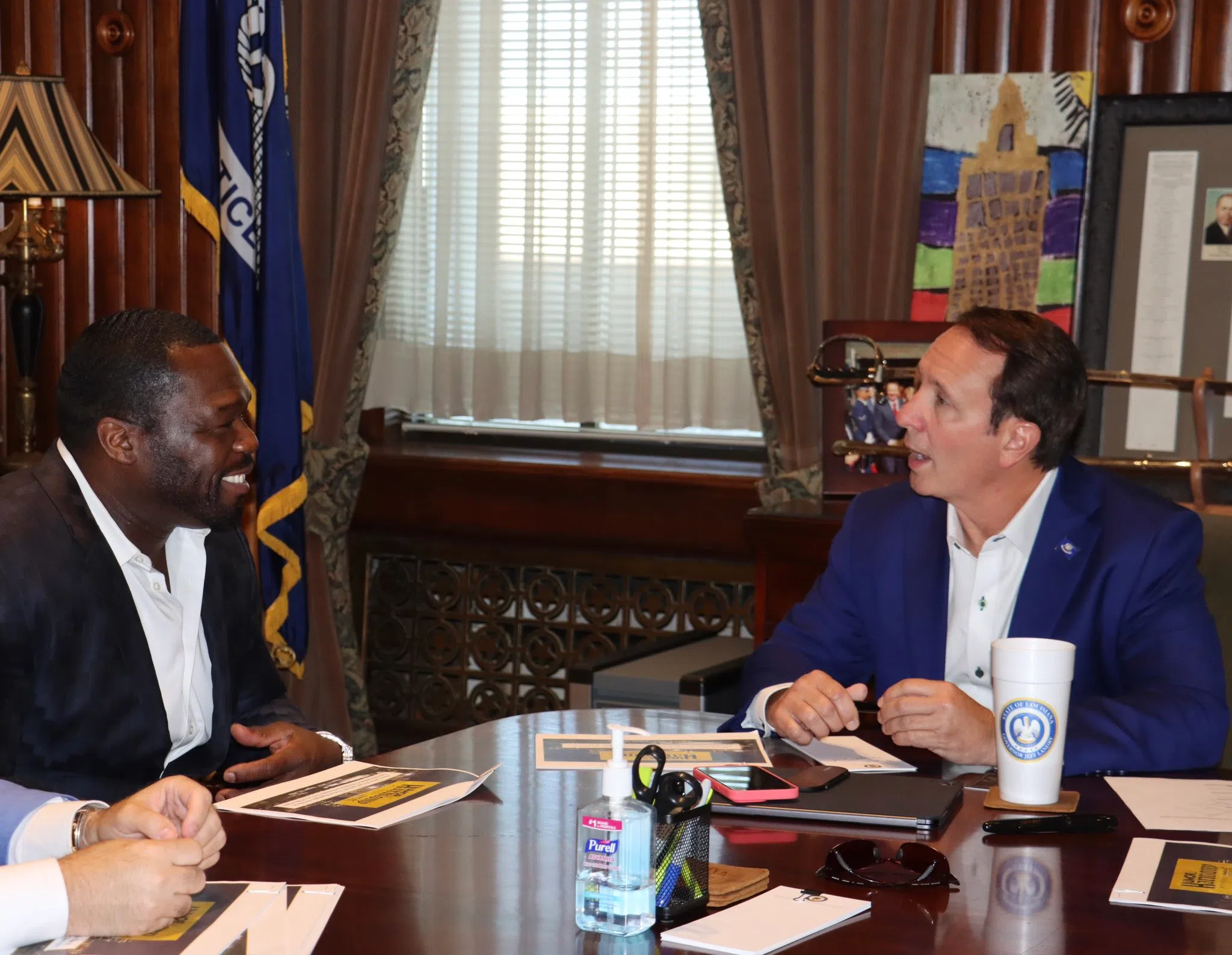 Governor Landry meets with Rapper and businessman 50-cent