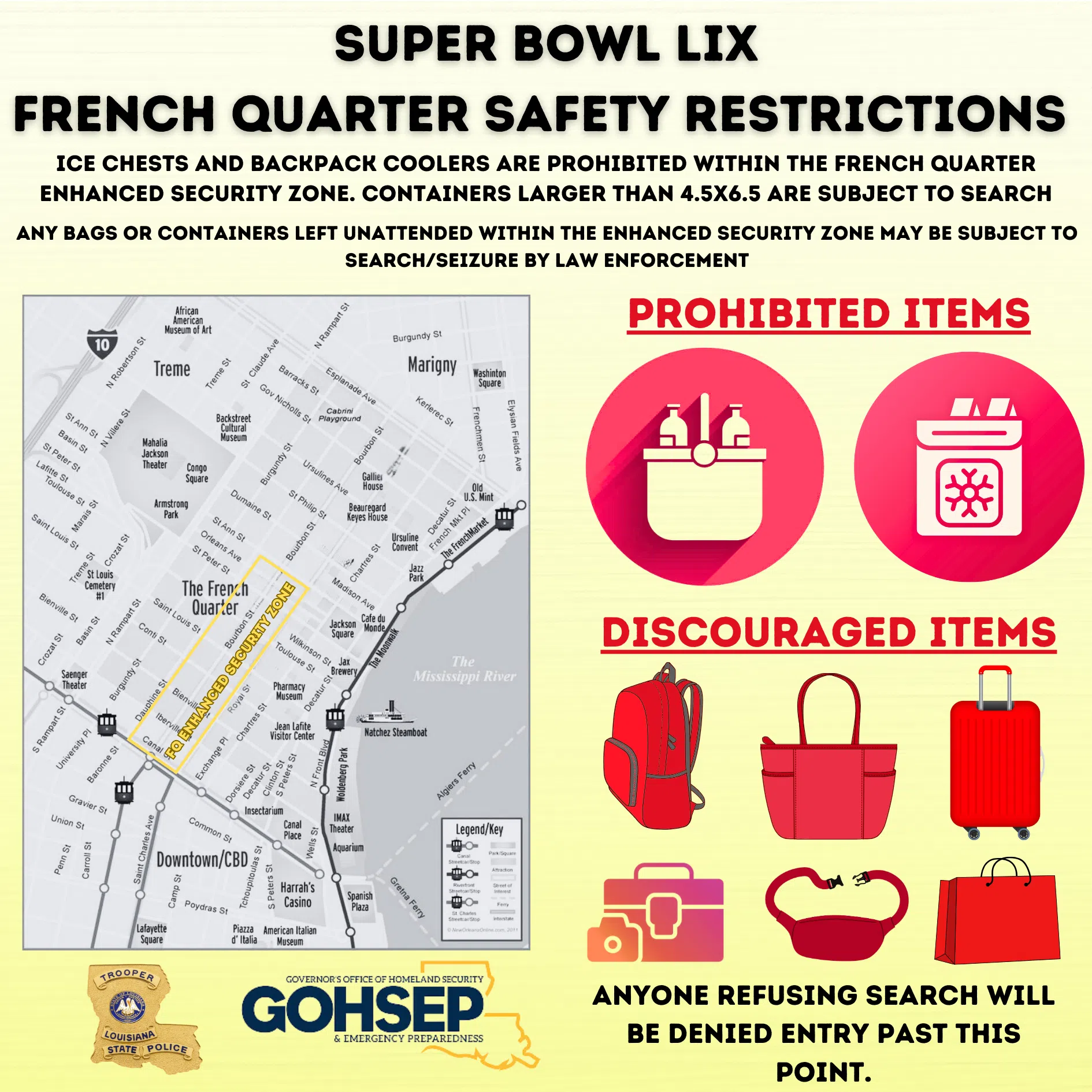 Landry, LSP announce Super Bowl security procedures for French Quarter