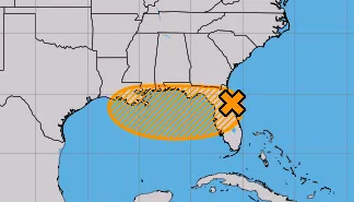 National Hurricane Center calls for increased chances of heavy rainfall to reach coastal Louisiana beginning Wednesday