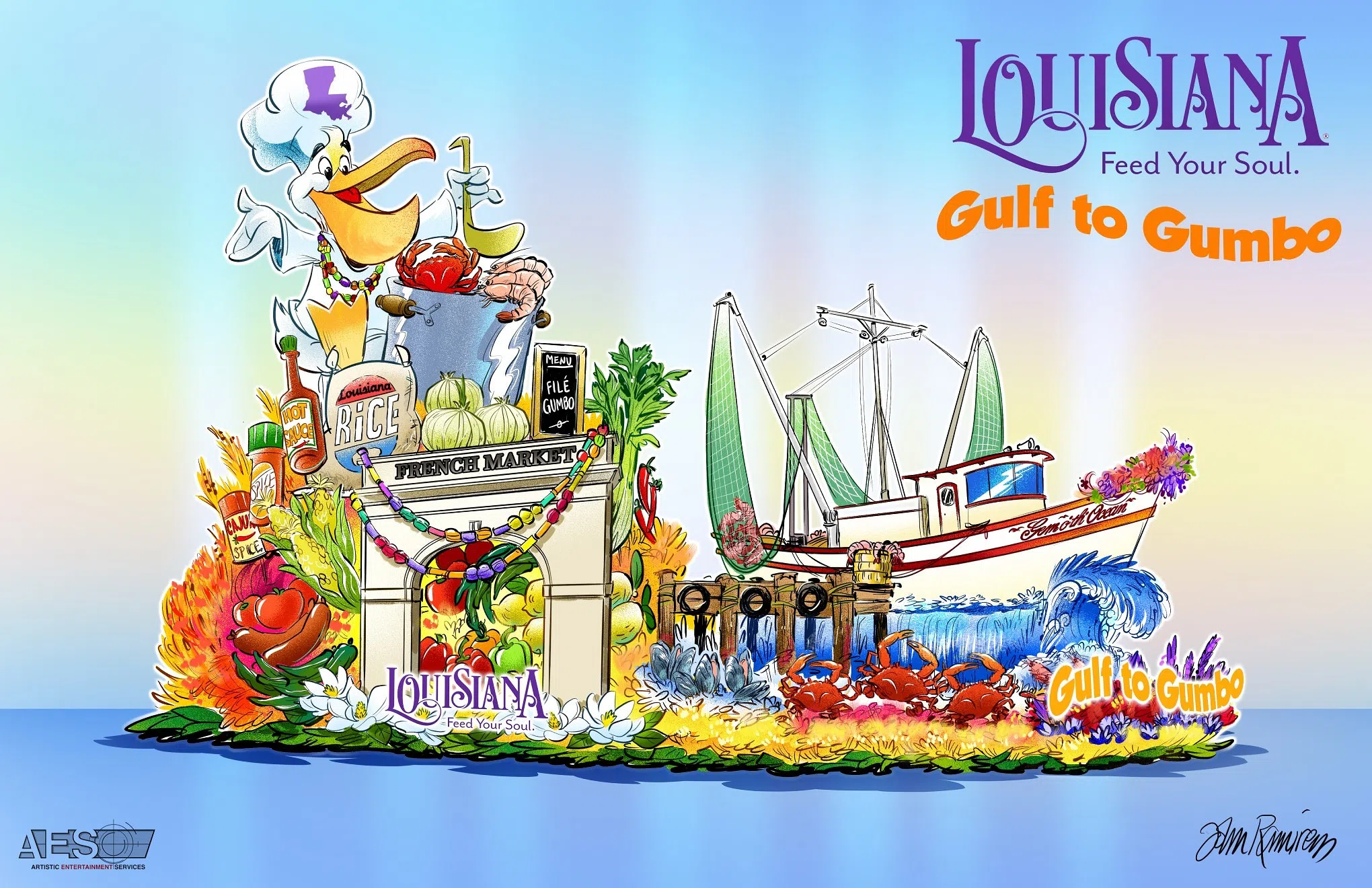 Louisiana to showcase a "Gulf to Gumbo" float in Tournament of Roses Parade on New Year's Day