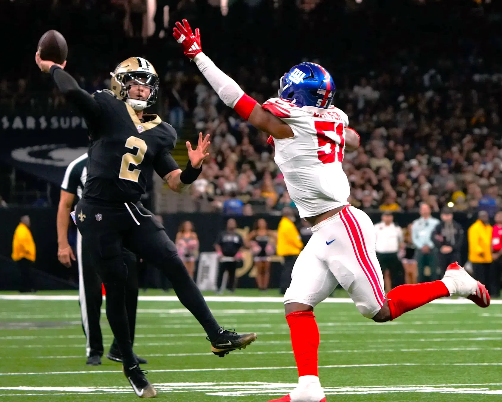 New Orleans Saints defeat New York Giants, 26-14, to earn first win of the 2025 NFL season