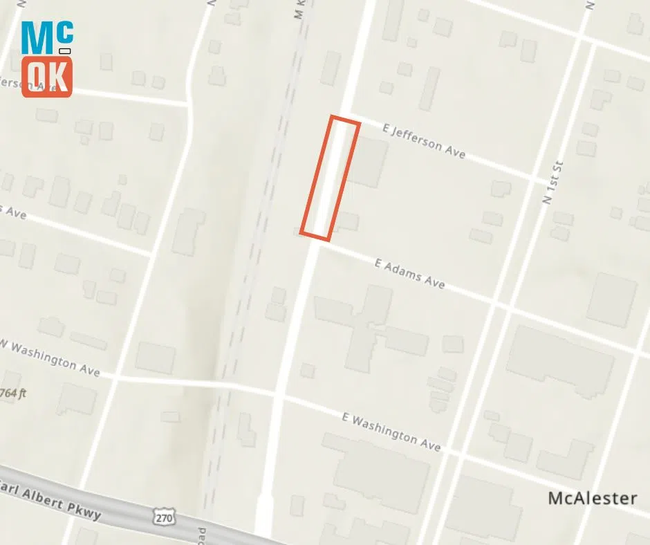 New Street Closure For McAlester on Thursday