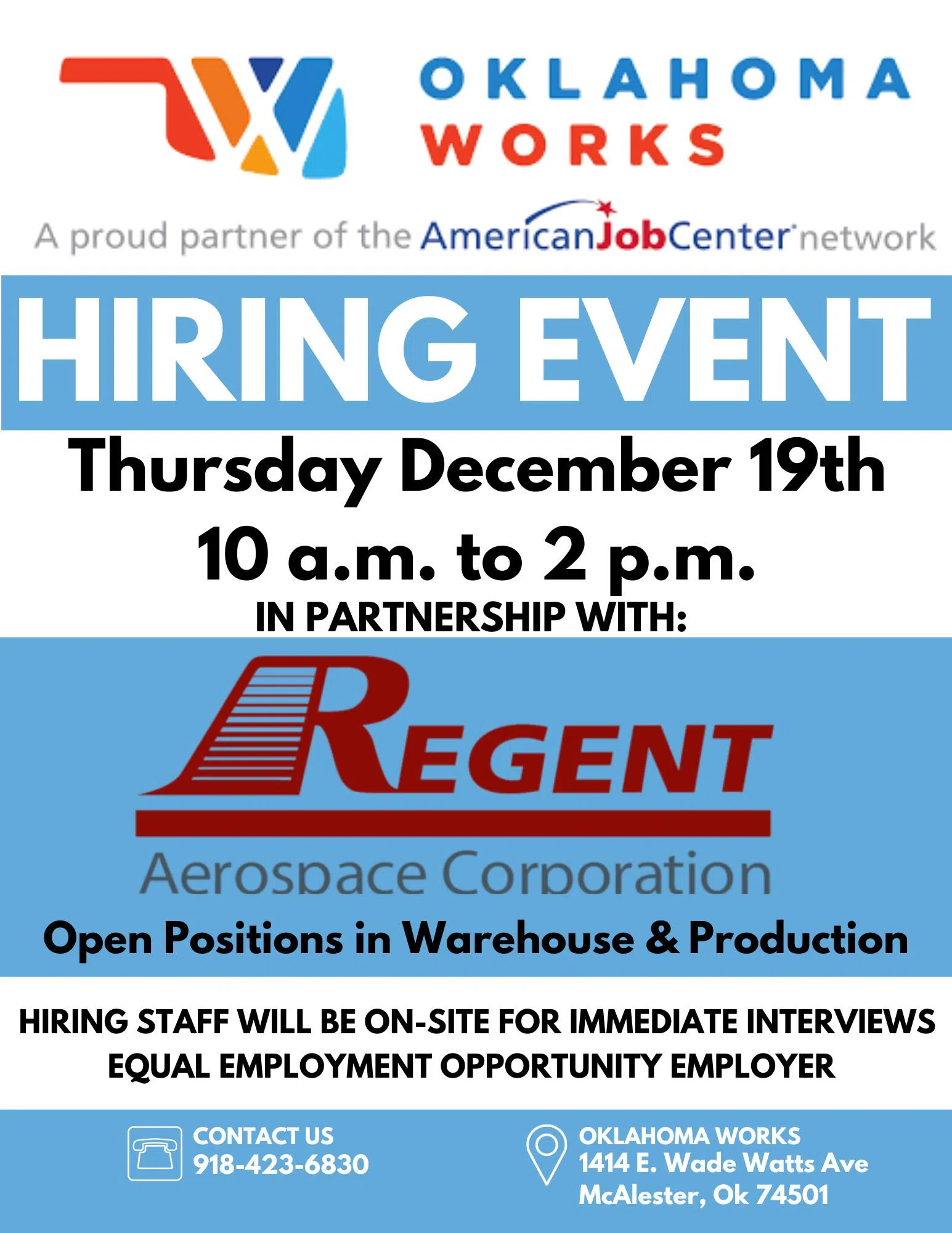 Oklahoma Works Hosting Job Event