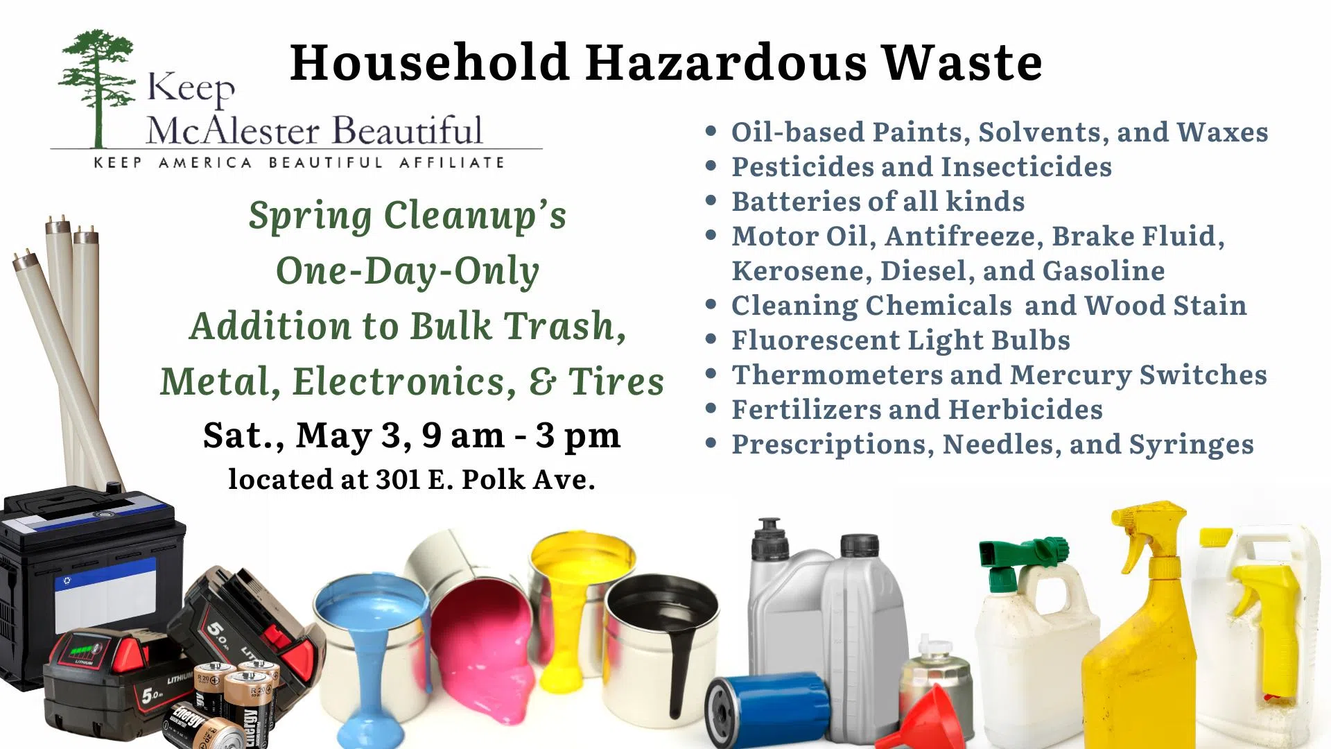 Keep McAlester Beautiful Hosts Hazardous Waste Cleanup