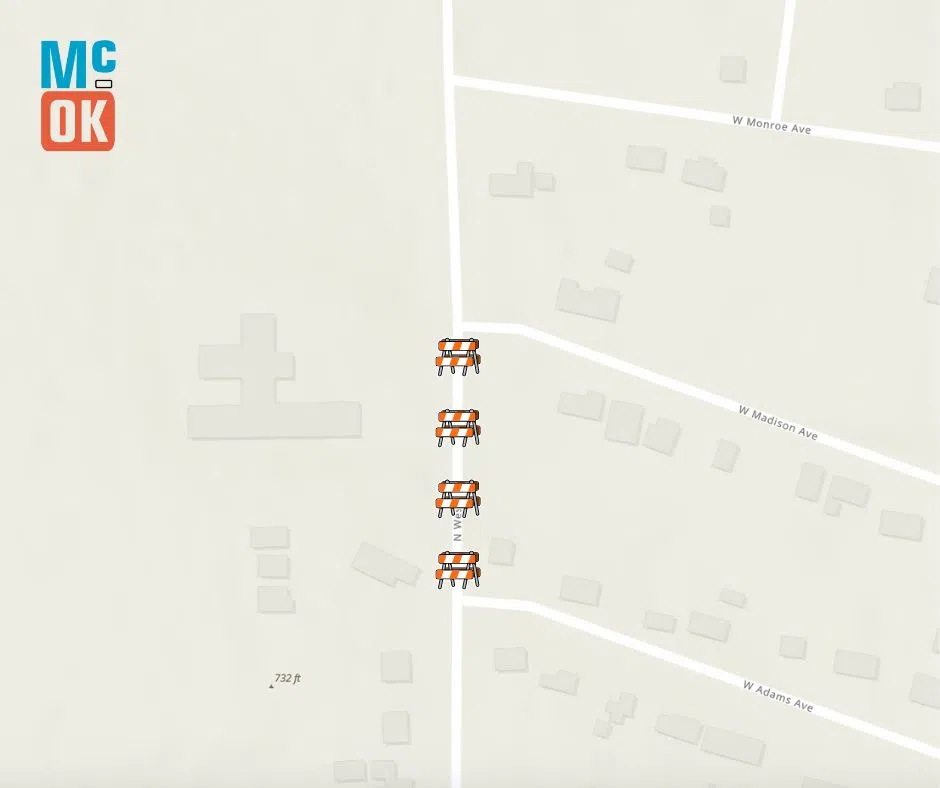 Street Closure for Concrete Pouring