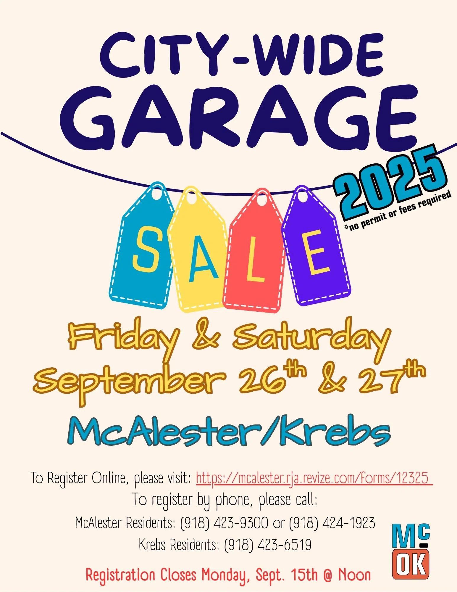 Registration for city-wide garage sale now open
