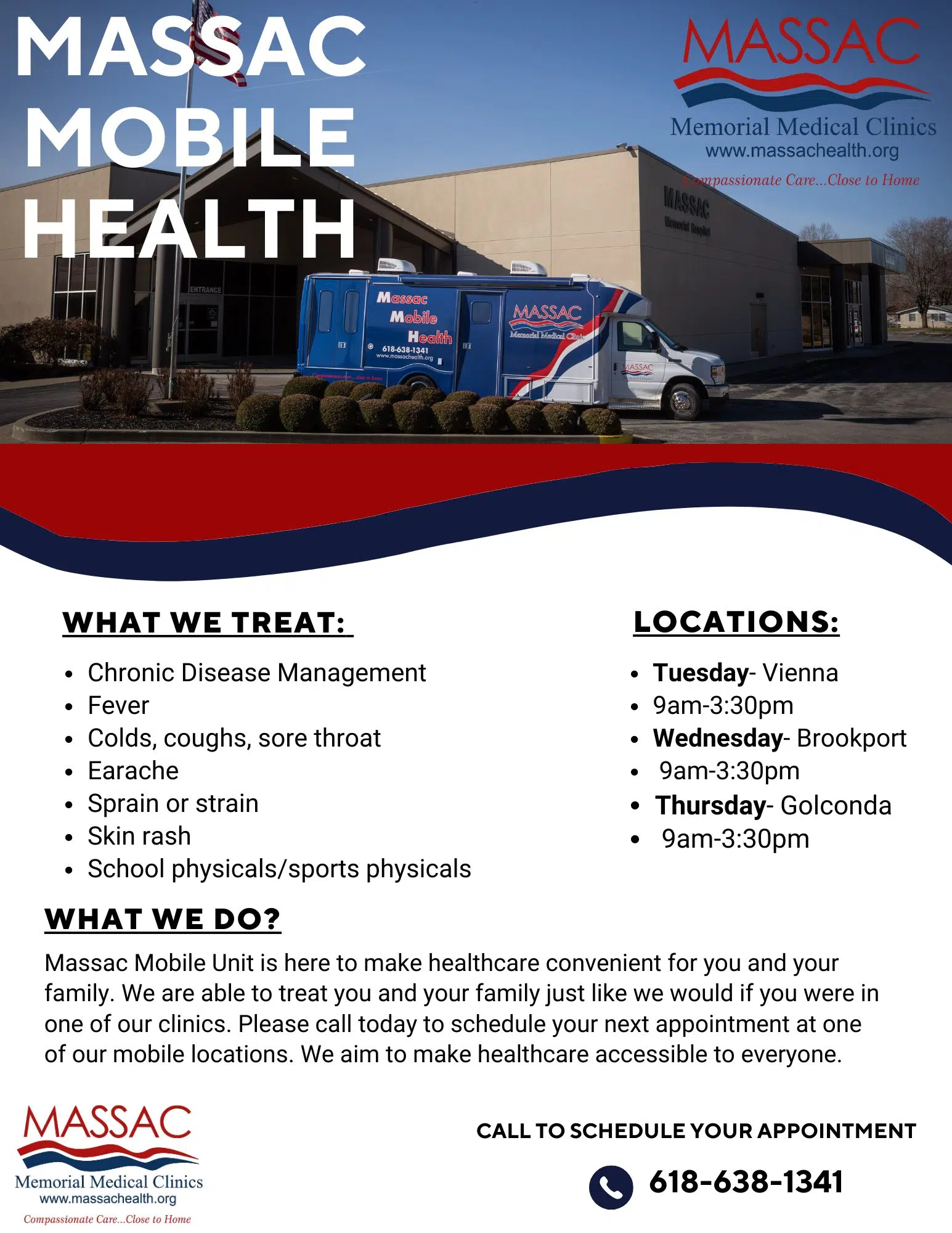Massac Mobile Health Available in Johnson, Massac and Pope Counties Weekly