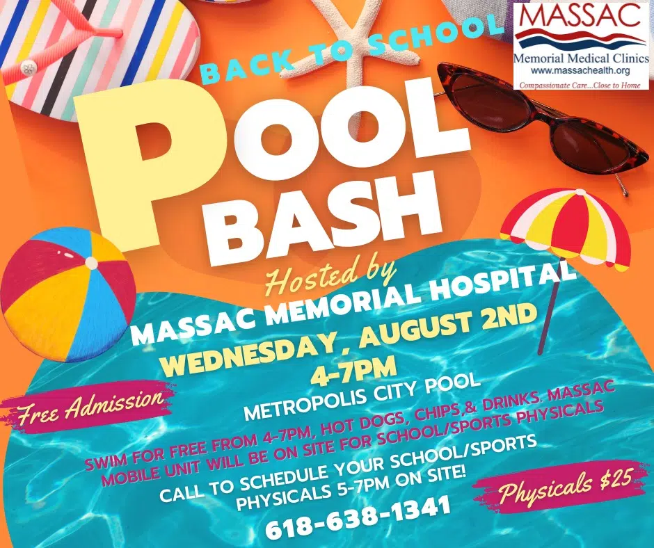 Massac Memorial Hospital and Massac Medical Clinics To Hold Back To School Pool Bash On August 2nd