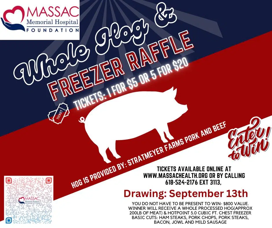 Massac Memorial Hospital Foundation's Whole Hog and Freezer Raffle - Drawing September 13th