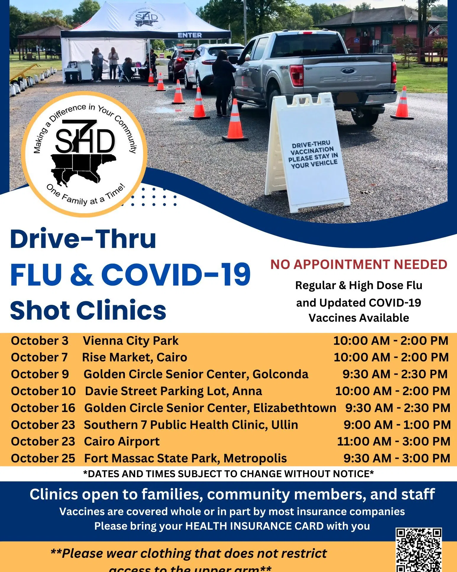 Southern Seven Health Department  Hosts Drive-Thru Flu and COVID-19 Vaccination Clinic