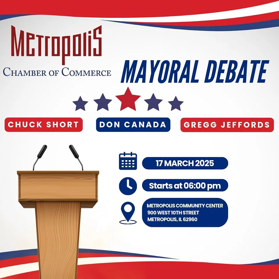 Video - Metropolis Chamber of Commerce Mayoral Debate 3.17.25 Metropolis, IL  - WMOK Facebook Live