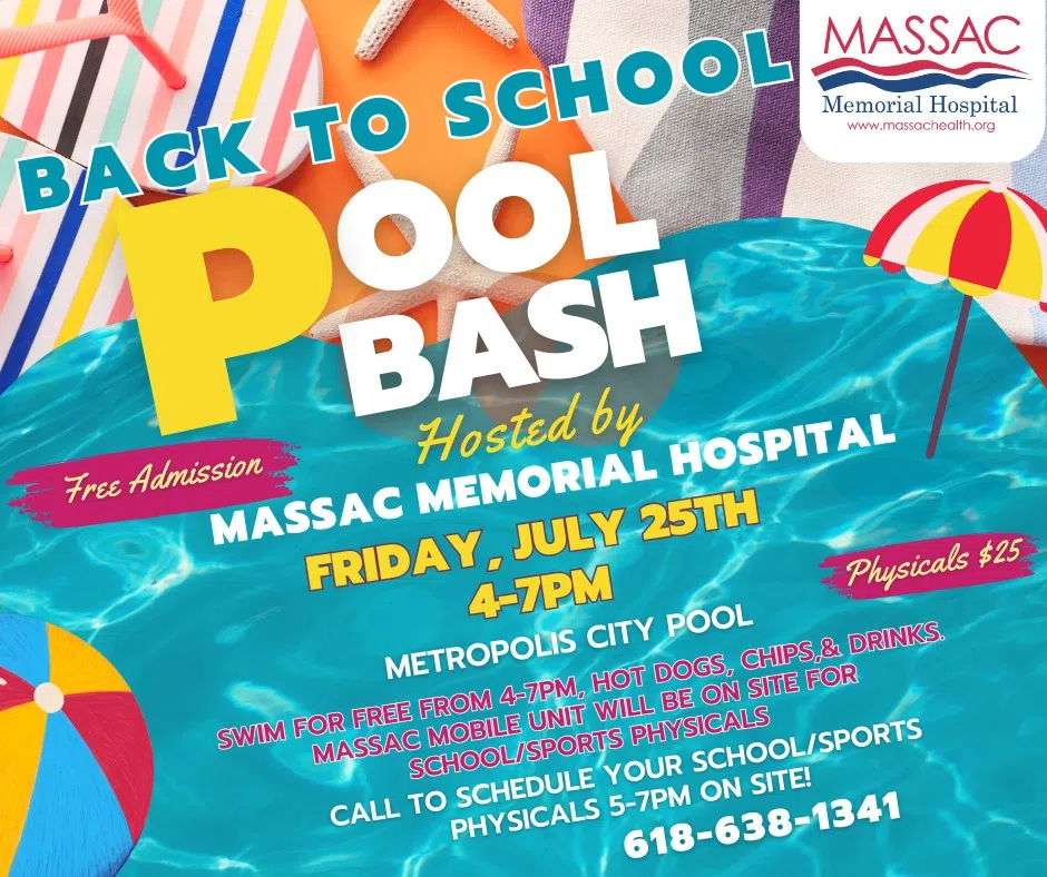 Massac Memorial Hospital Back To School Pool Bash Scheduled for Friday, July 25th