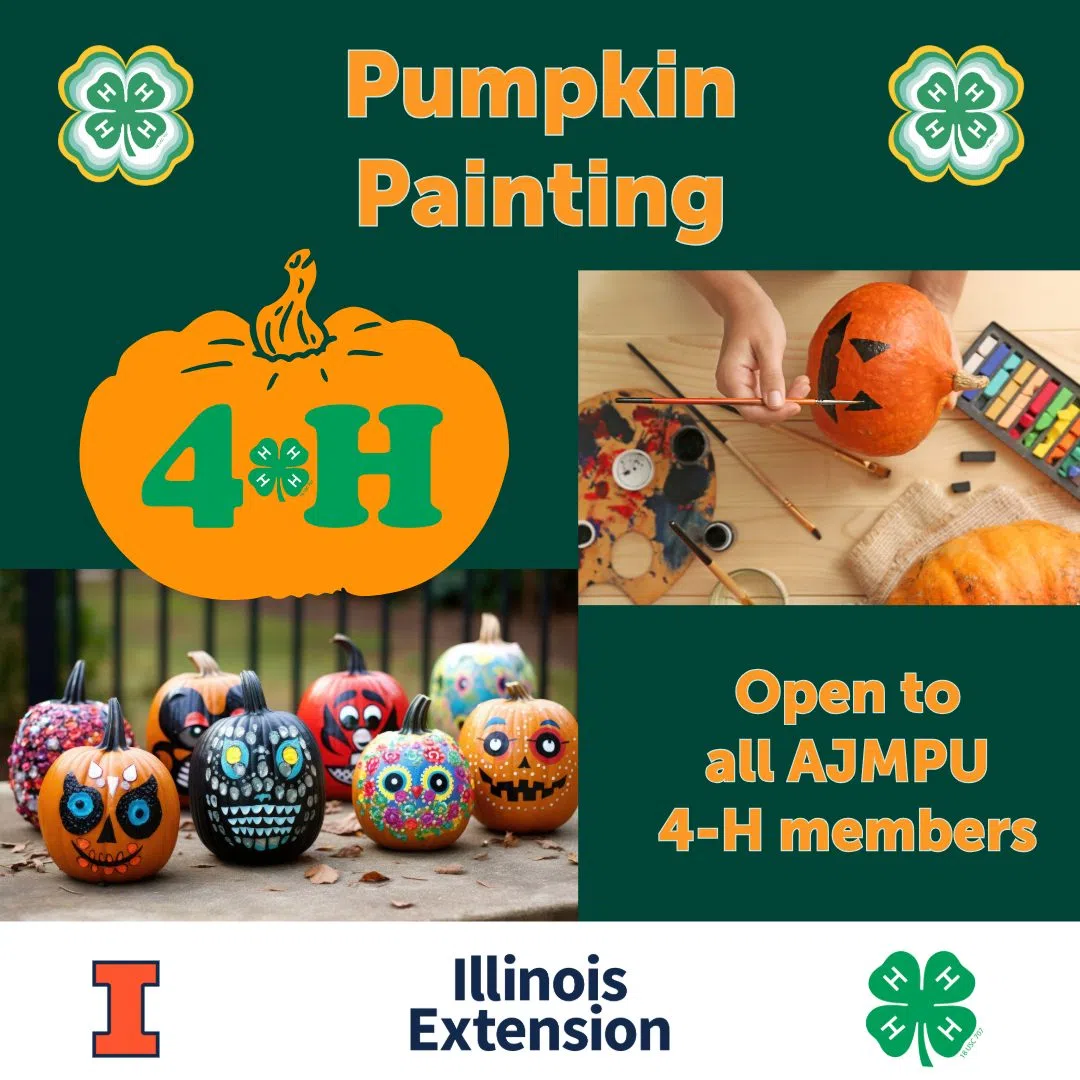 Exciting Pumpkin Painting Party for 4-H Members Planned at Vienna High School