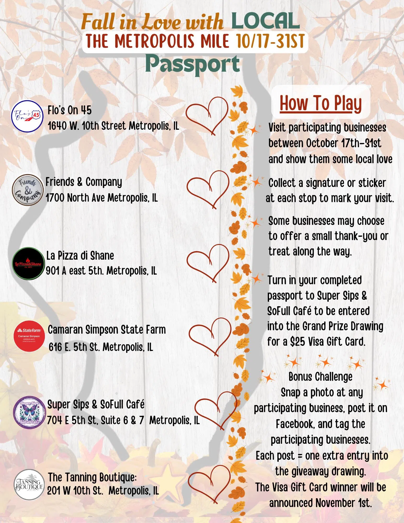 Local Businesses Unite for "Fall in Love with Local" Event in Metropolis