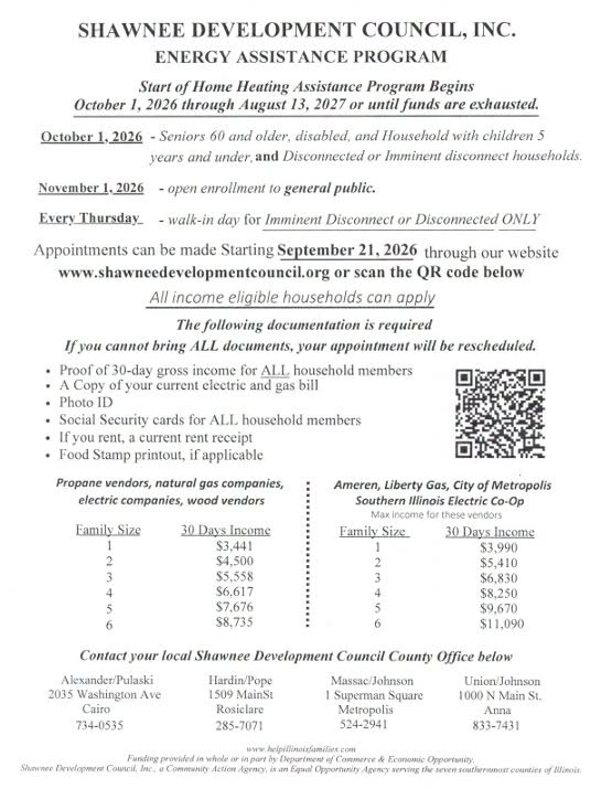 Heating Assistance Available: LIHEAP Appointments Open Soon Through Shawnee Development Council