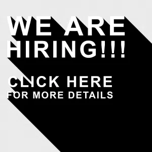 We are Hiring! Click here for more details!