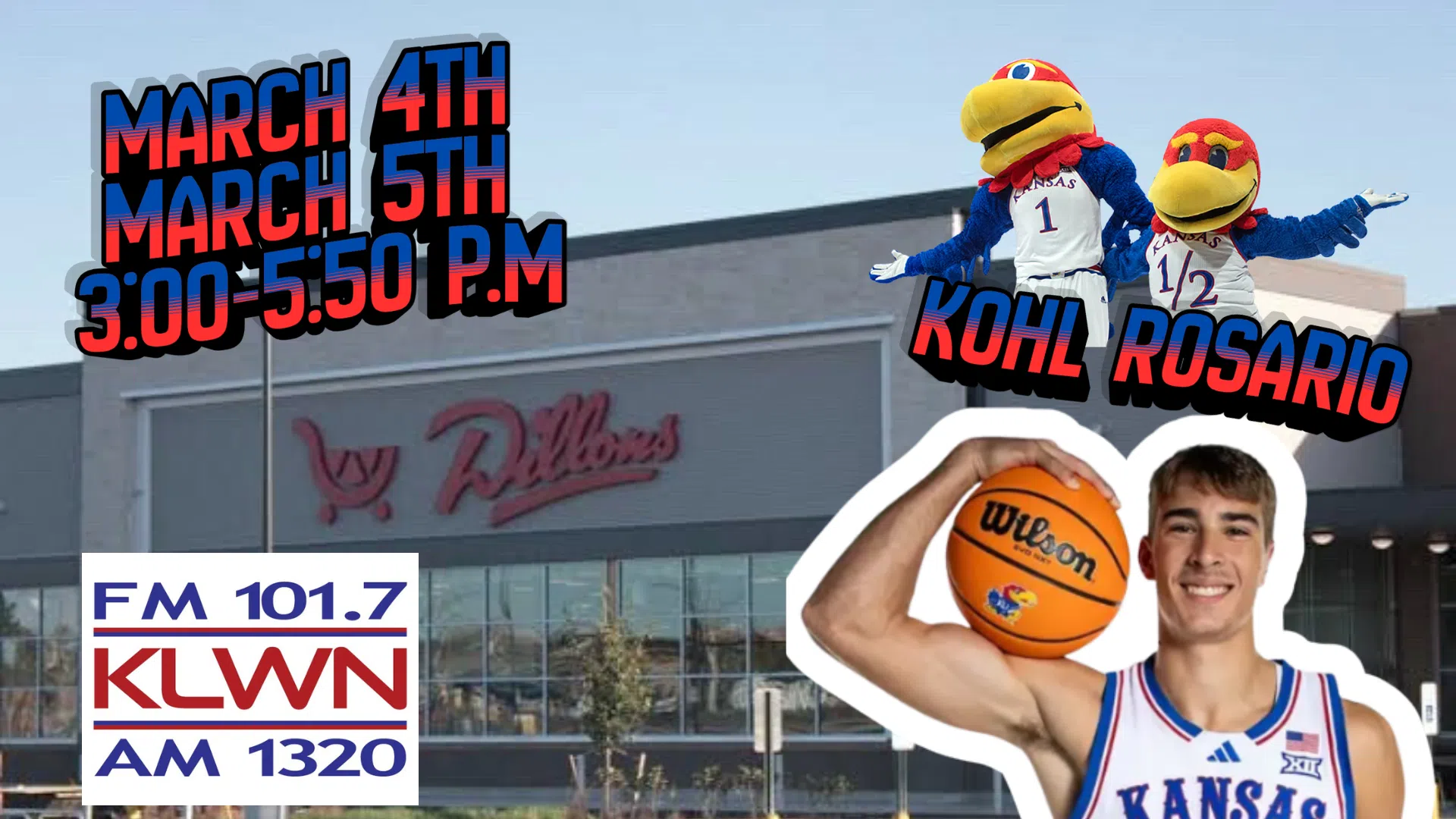 KLWN @ Dillons! March 4th, and 5th!