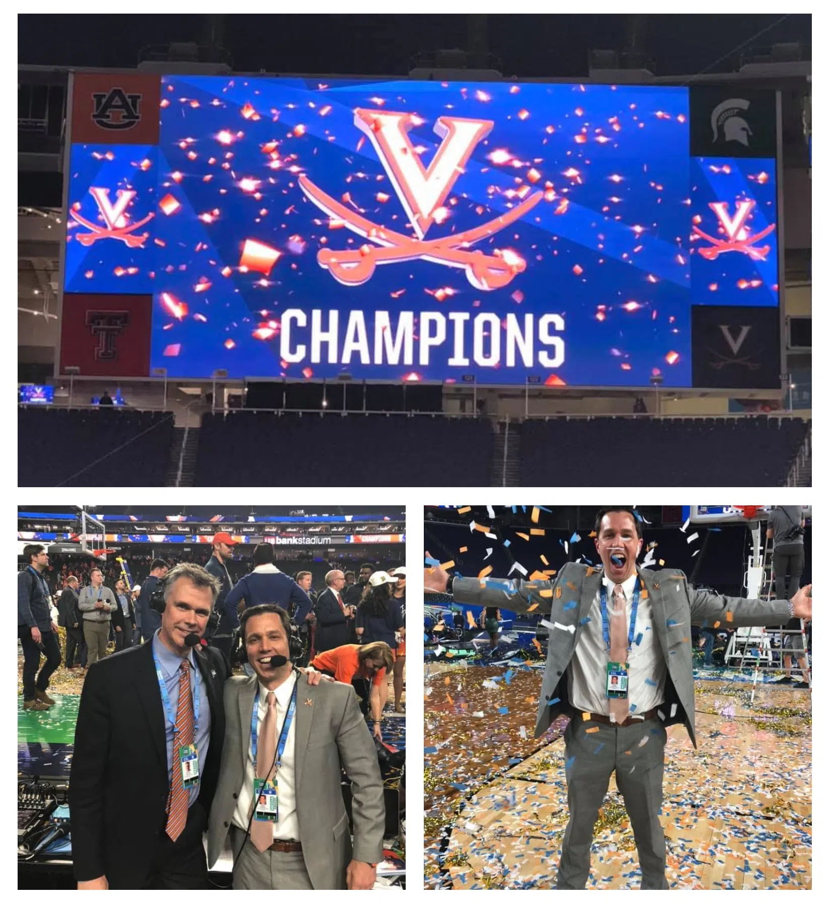Former KWED broadcaster calls National Championship Game for UVA