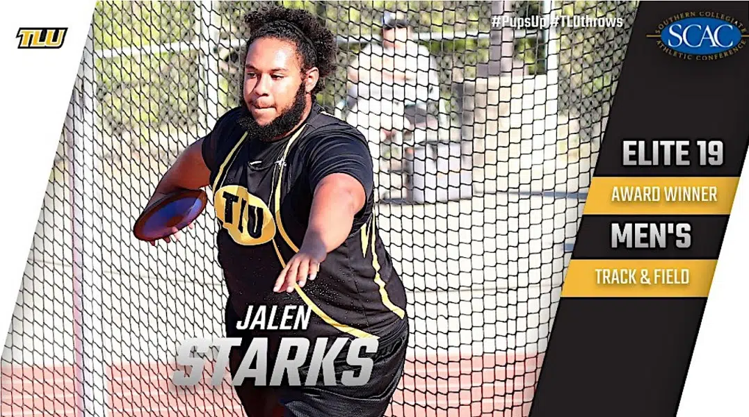 TLU's Jalen Starks named SCAC's Elite 19 award winner for Men's Track & Field