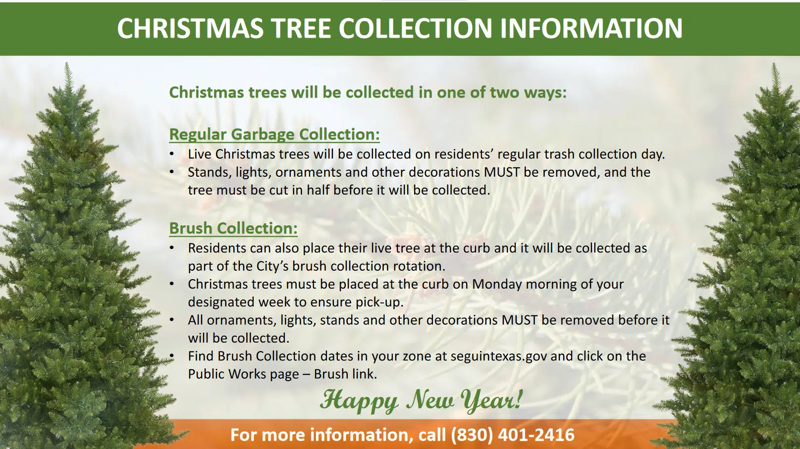 City making it easy to get rid of your Chistmas tree