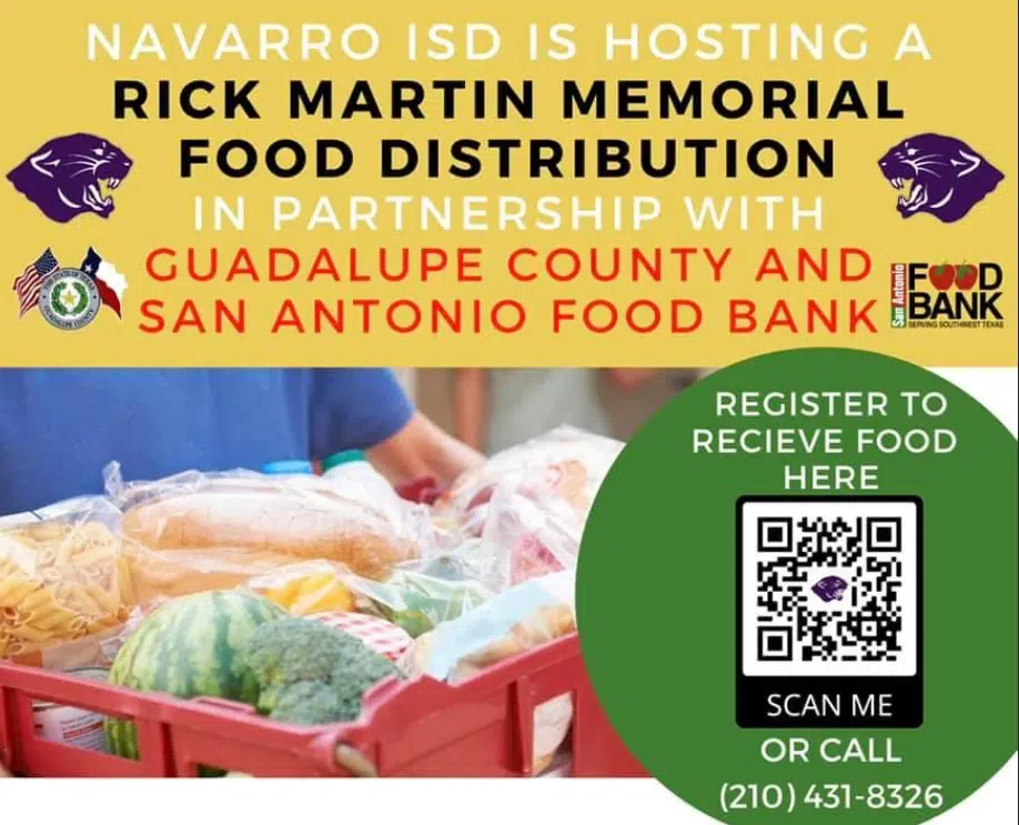 Sign-up now underway for food distribution event at Navarro ISD