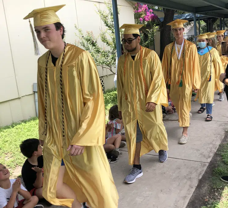 Senior students return to former elementary school stomping grounds