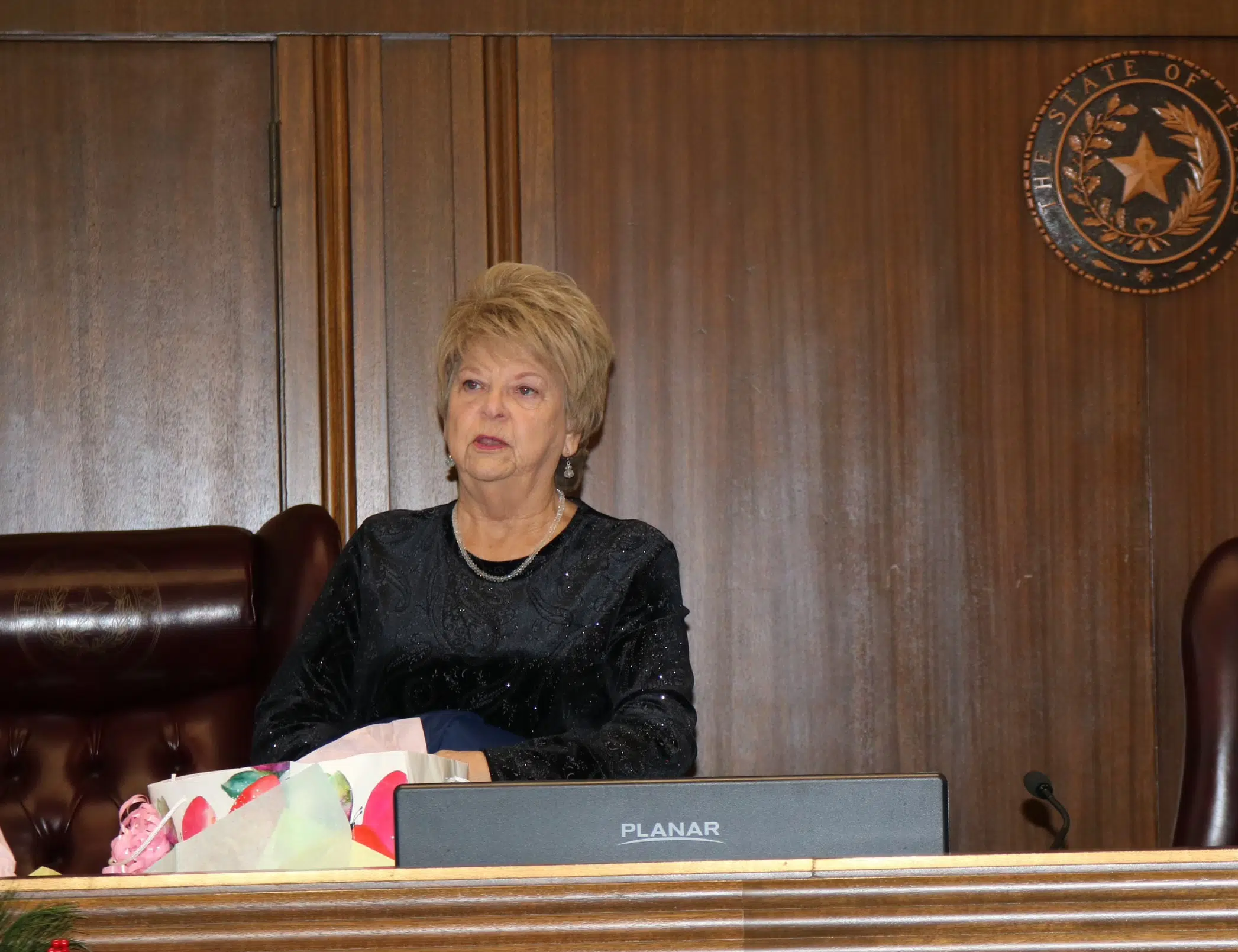 Outgoing county commissioner honored