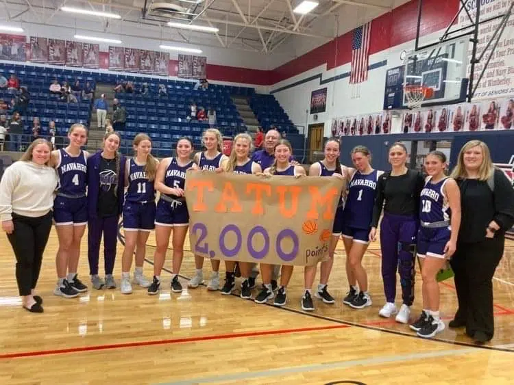VIDEO: Navarro's Tatum Harborth Passes 2000 Career Points in Win and Other Area High School Basketball Results
