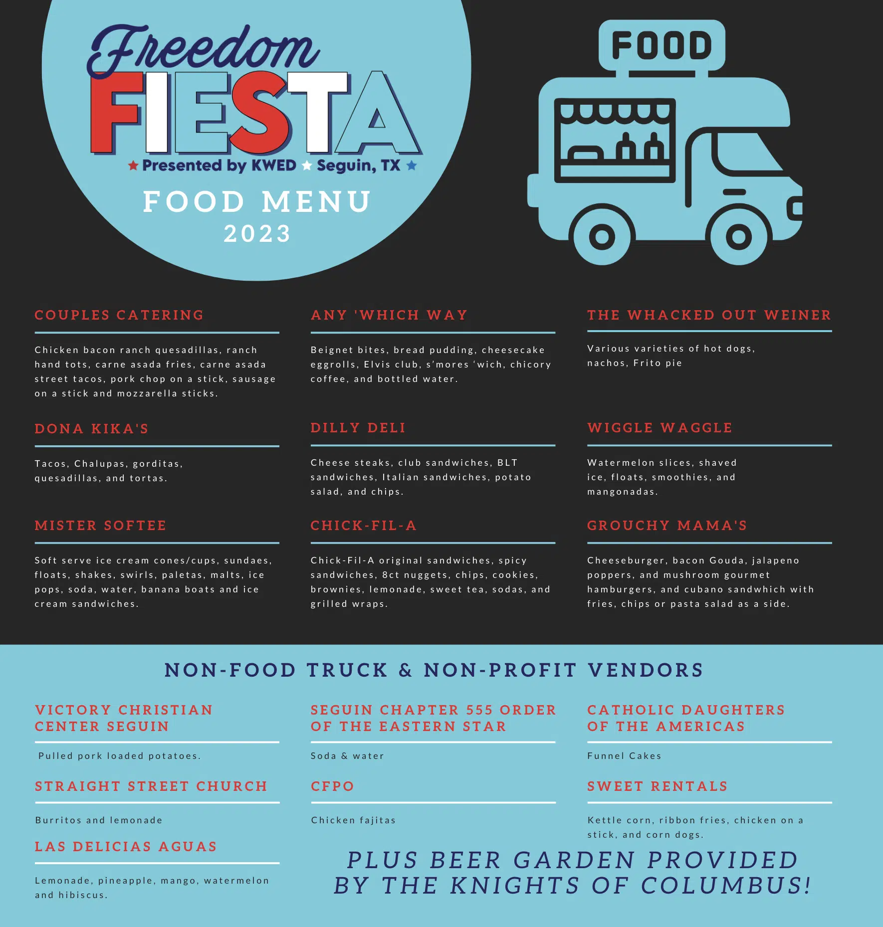 Freedom Fiesta announces food menu