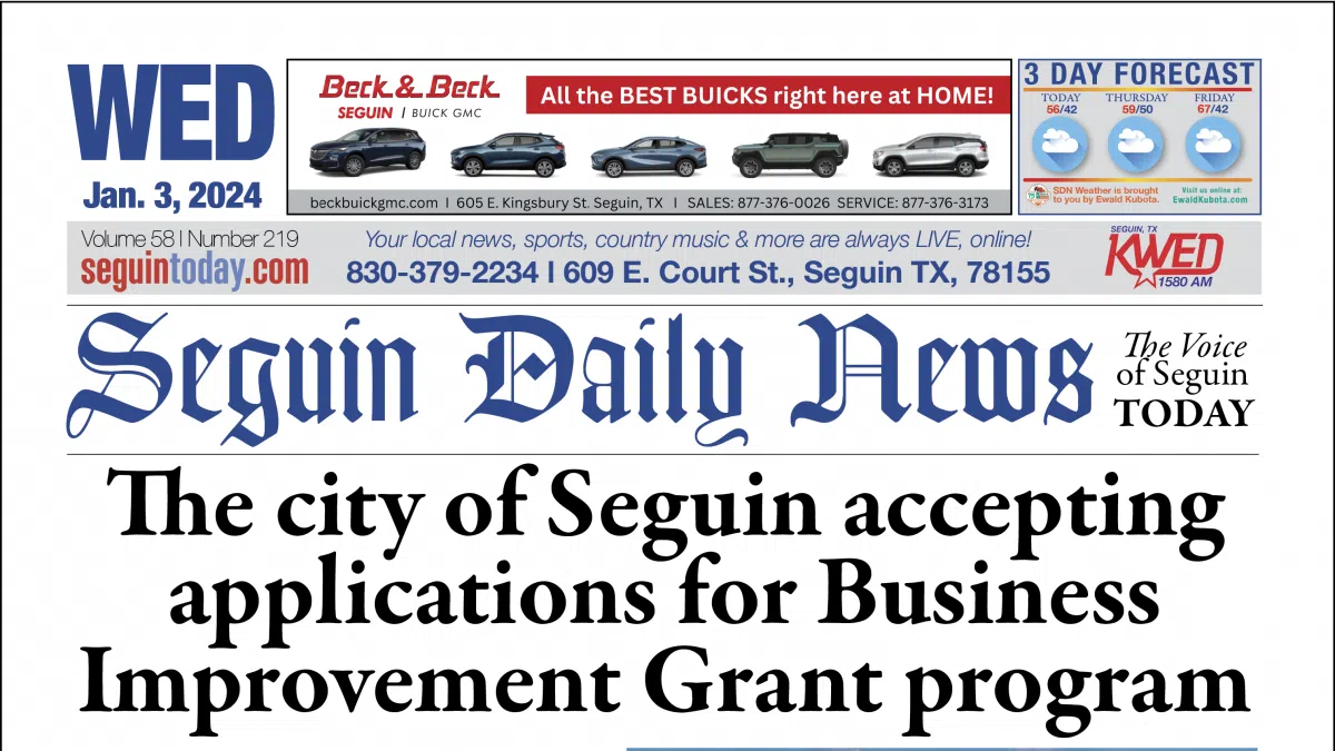 SDN January 3, 2024 Seguin Today