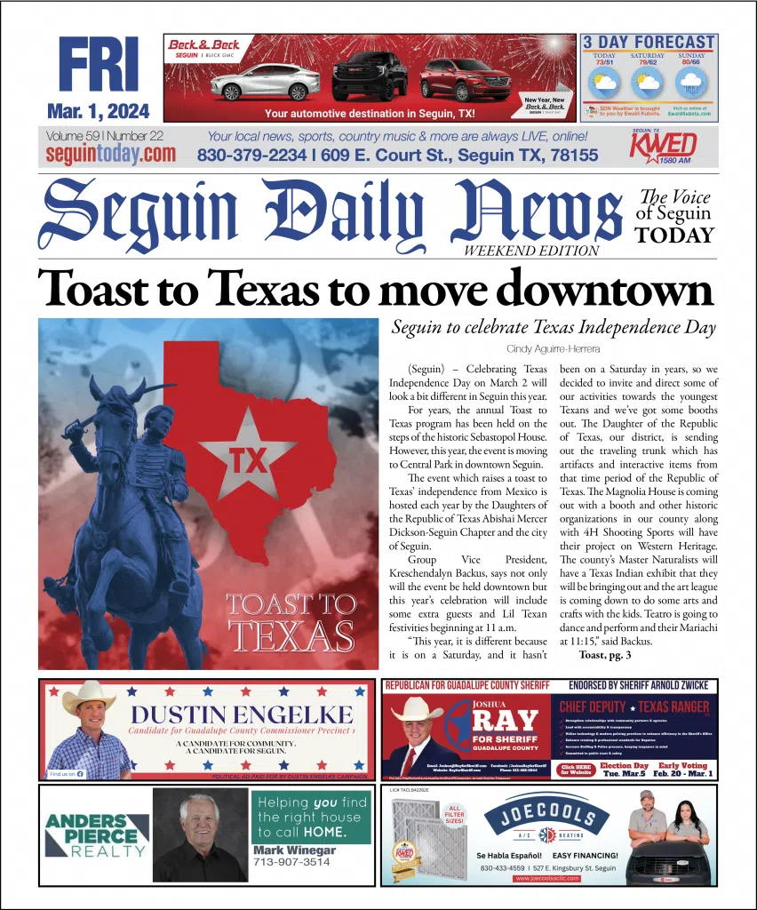 SDN March 1, 2024 Seguin Today